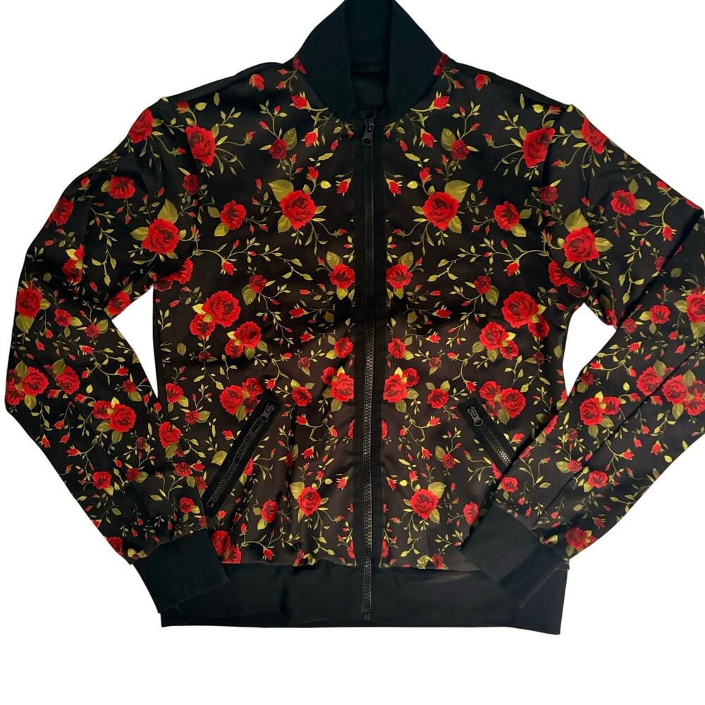 🌹 ULTRACOR ROSE PRINT BOMBER JACKET 🌹 Size XS